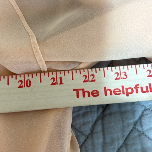 Calvin Klein Peach Button up Blouse with Ruffle Detail Sz XL - Picture 9 of 12